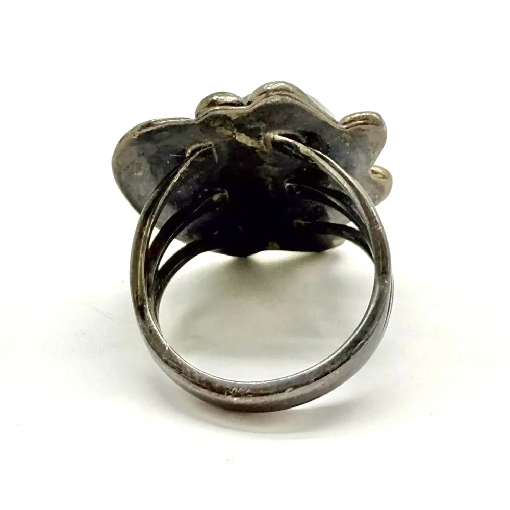 Navajo, Old Pawn “Number 8” Turquoise Sterling Silver Ring - Picture 8 of 10